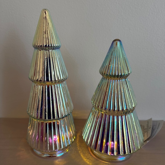 Target Other - Glass light up iridescent Christmas trees